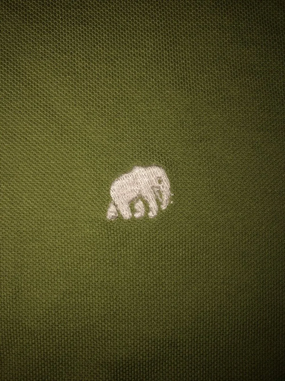 Banana Republic Polo XL Green Casual Mens Shirt Solid With Elephant Logo